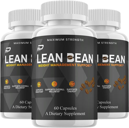 Lean Bean Capsules – Advanced Formula Food Supplement, Maximum Strength (3 Pack, 180 Capsules)