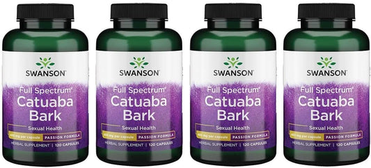 Swanson Catuaba Bark 465mg, 120 Capsules (4-Pack)