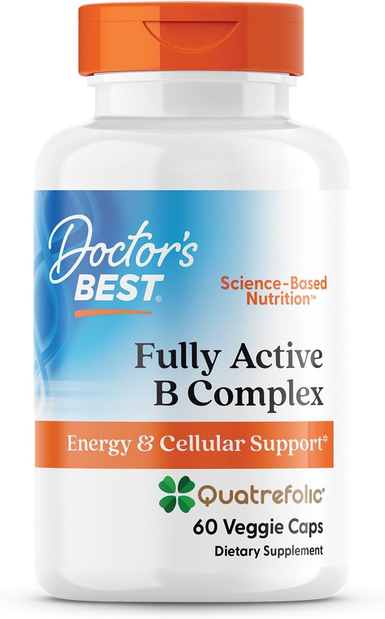 Doctor's Best Fully Active Vitamin B Complex - Methylated B12 & Folate, 30 Vegan Capsules - görsel 10