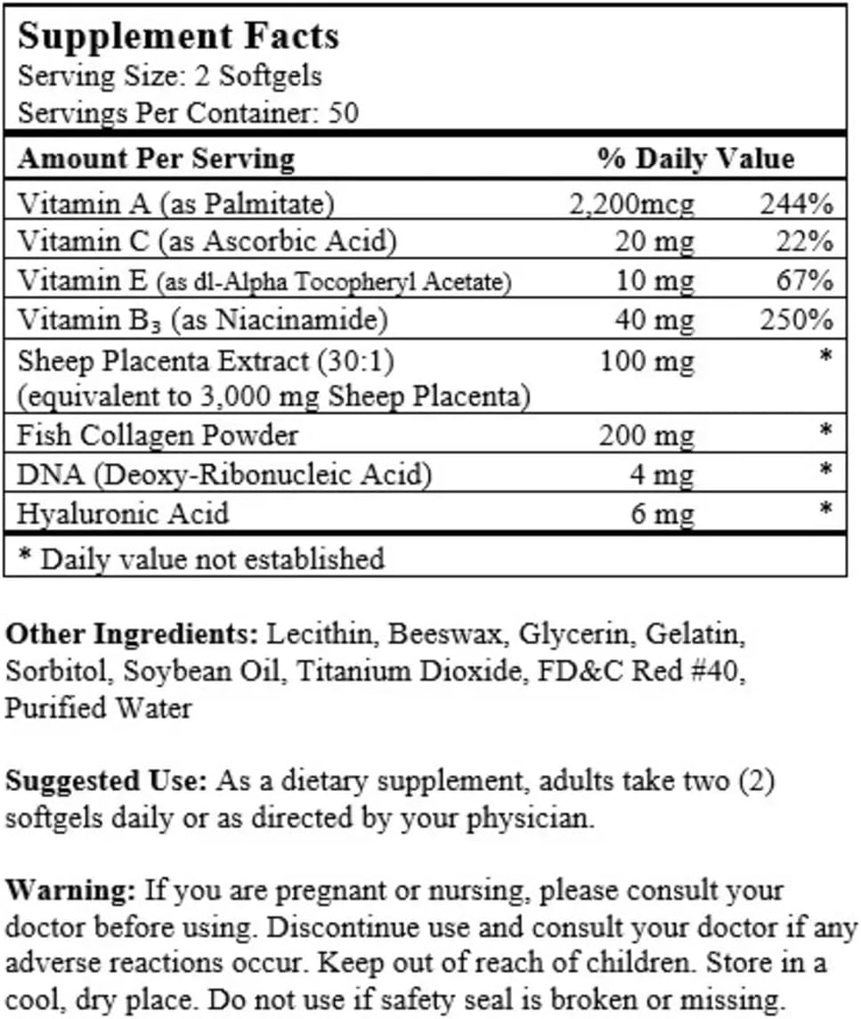 Sheep Placenta Complex 100 Capsules – Pack of 8 - görsel 3