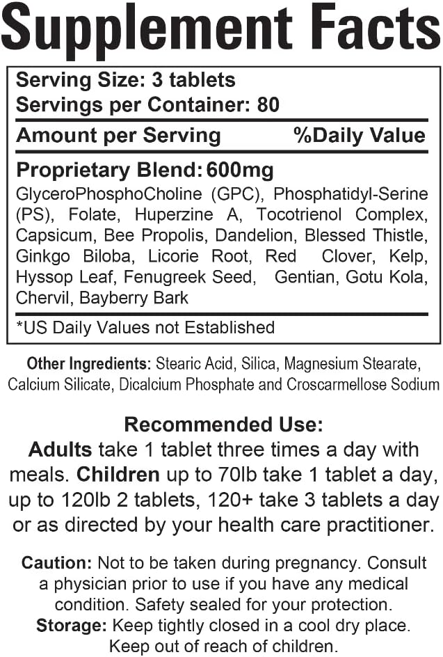 Neuro Care – Memory Support – Natural Food Supplement - görsel 3