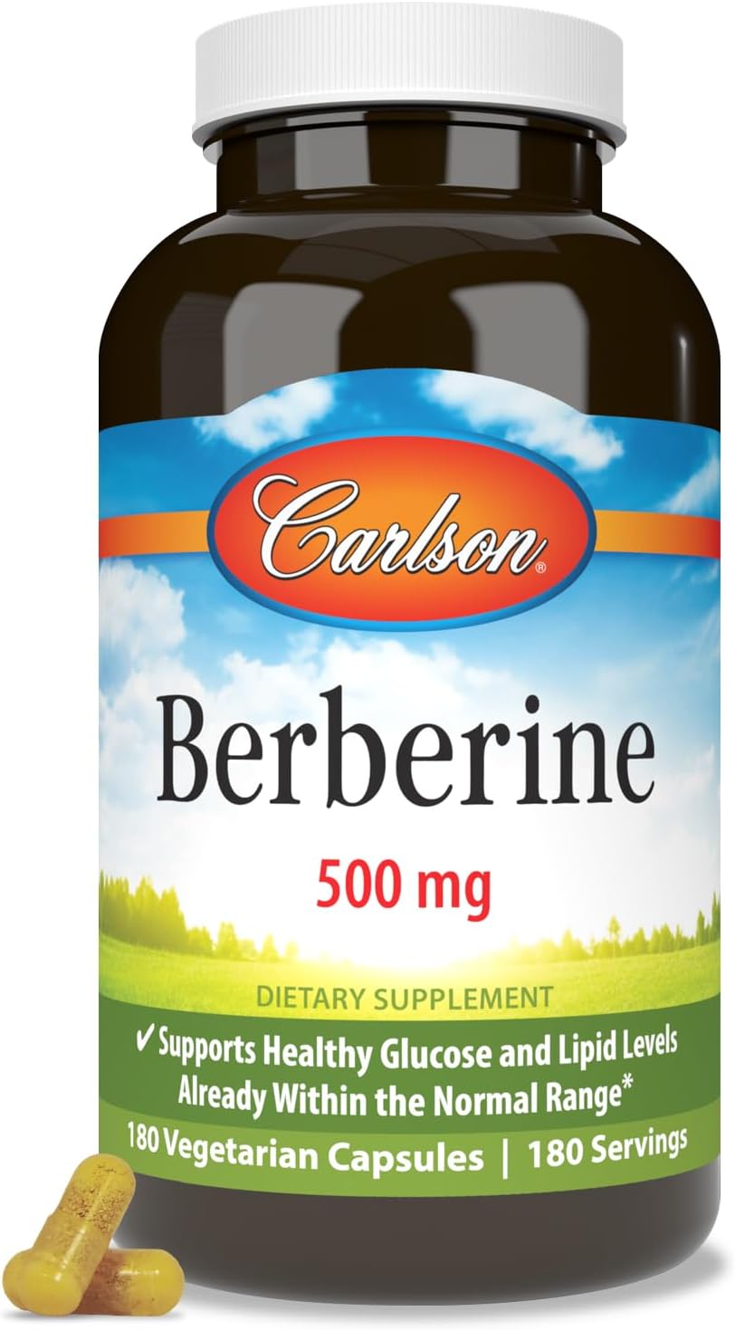 Carlson Berberine, Plant-Based, Sustainably Sourced from The Barberry Bush, Lipid Support, 60 Vegetarian Capsules - görsel 5