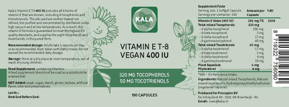 Vitamin E - All 8 Tocopherols and Tocotrienols 400 IU Vegan