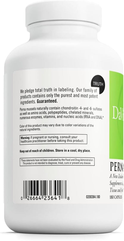 DAVINCI Labs Perna – New Zealand Green Mussel Joint Support – 180 Capsules