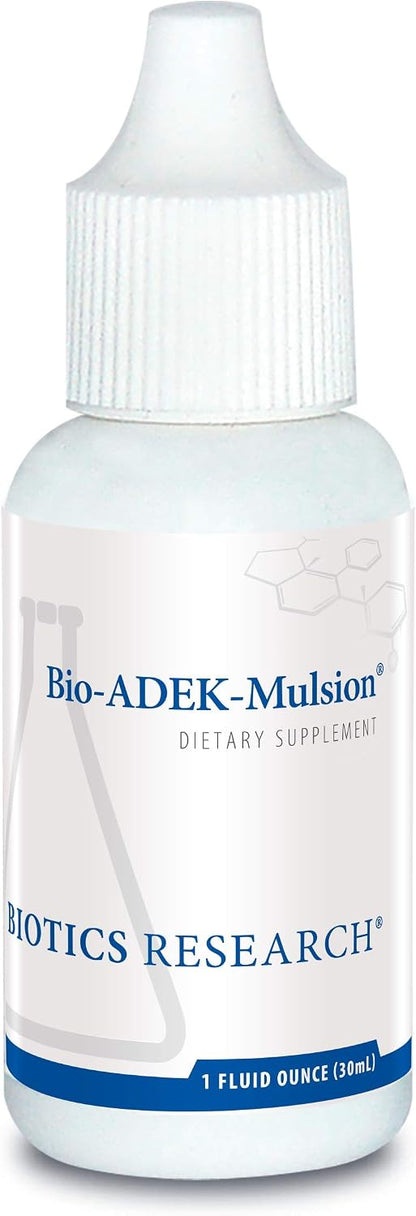 BIOTICS RESEARCH Bio ADEK Mulsion – Emulsified Vitamins A, D, E, K – Supports Immune & Bone Health – 30 ml