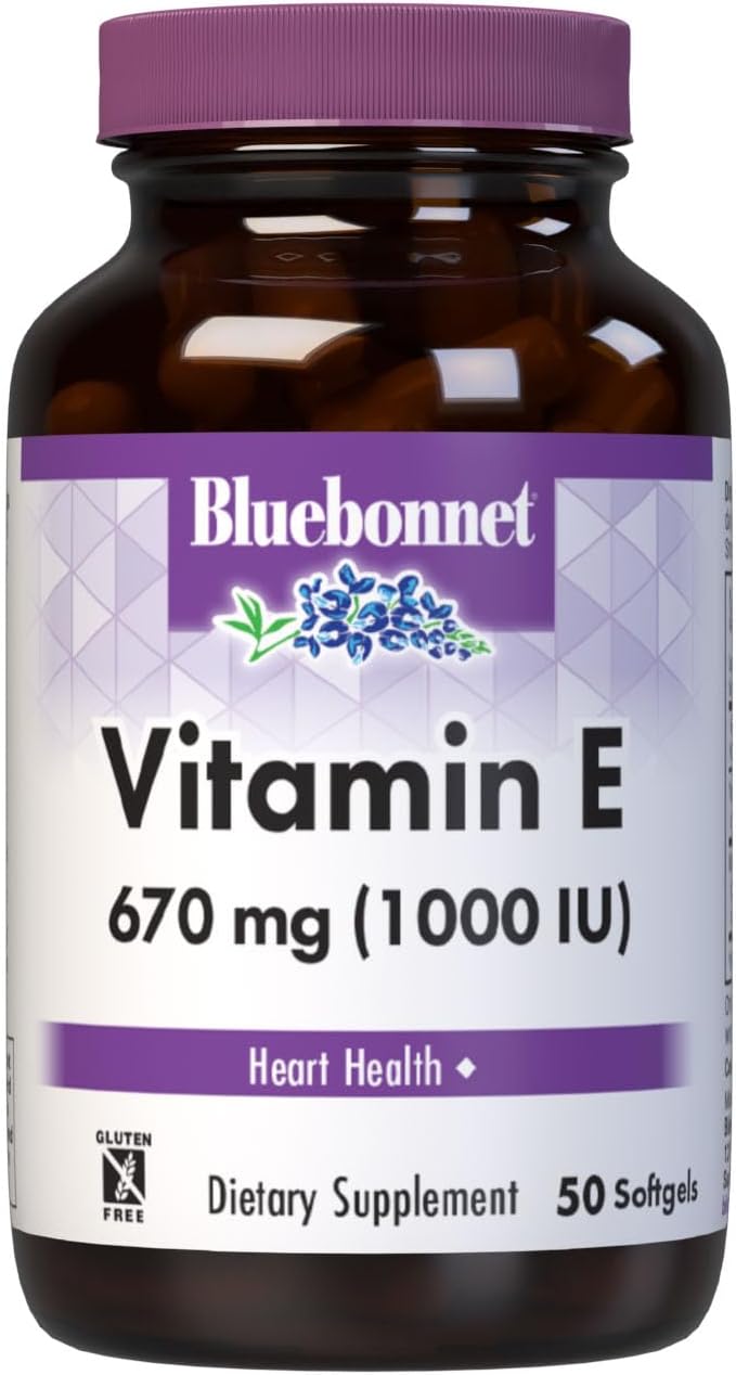 Bluebonnet Vitamin E 1000 IU Mixed Tocopherol Softgels, 50 Capsules - görsel 1