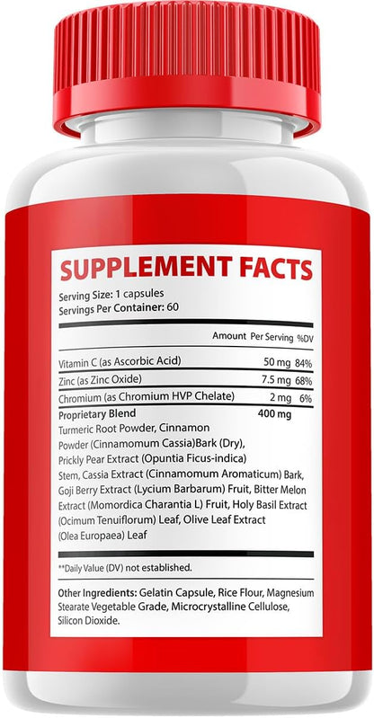Blood Balance Capsules – Advanced Supplement for Normal Levels – All-Natural Formula – 2 Pack (120 Capsules per Bottle)