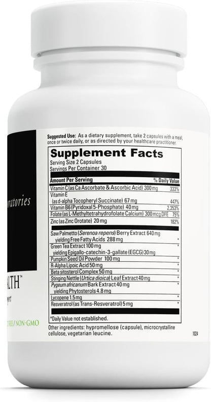 DaVinci Labs Prostate Health - Support for Prostate, Urinary & Men's Health with Saw Palmetto, Zinc, Green Tea Extract & More - 60 Vegetarian Capsules