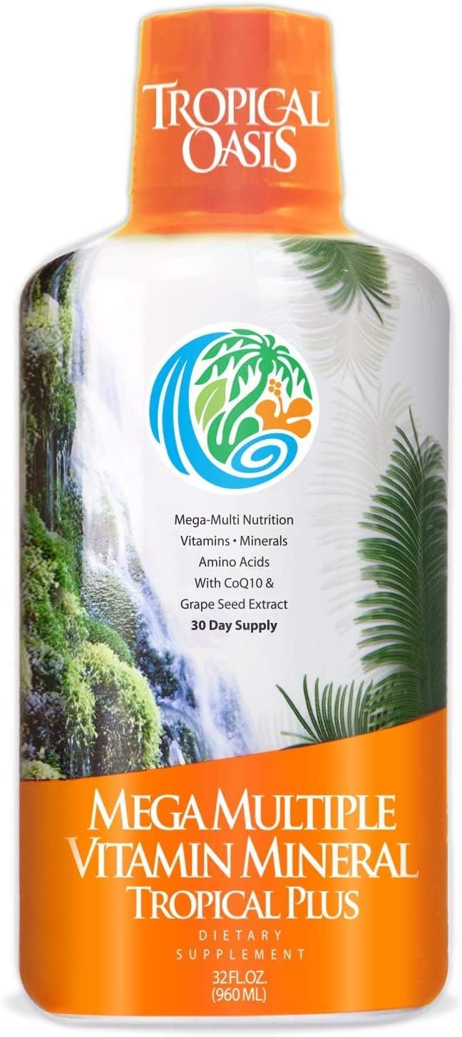 Tropical Oasis Mega Plus Liquid Multivitamin & Mineral Supplement – 946 ml (32 fl oz) - görsel 1
