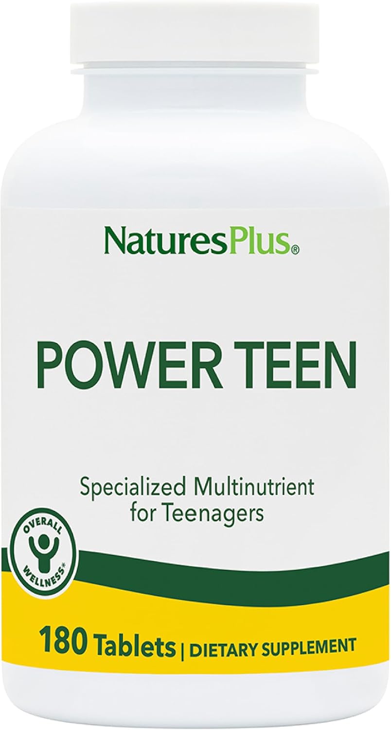 NaturesPlus Source of Life Power Teen Multivitamin - 180 Vegetarian Tablets - görsel 1