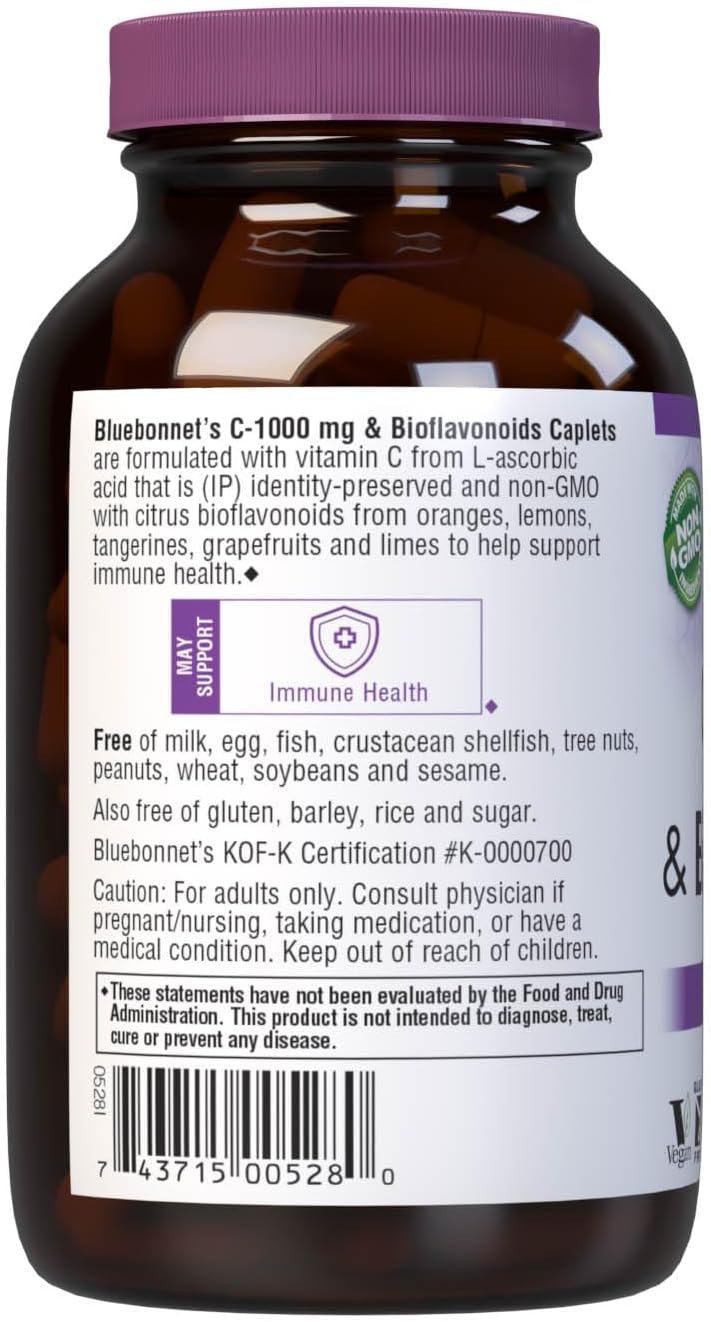 Bluebonnet Vitamin C 1000 mg Plus Bioflavonoids Tablets - görsel 8