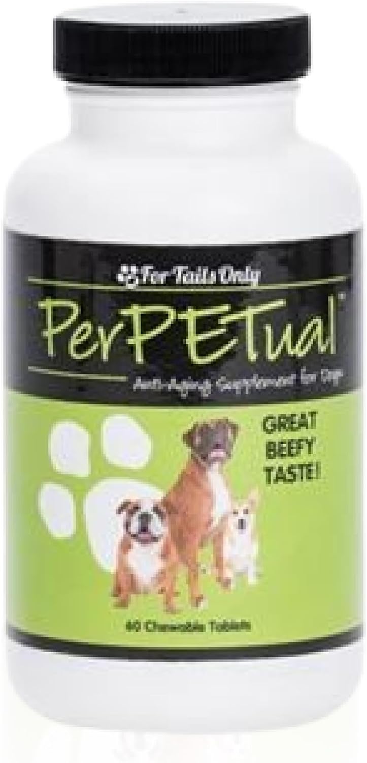 Youngevity Perpetual™ - Maximum Strength Anti-Ageing Dog Bone Support - with Glucosamine, Choline, MSM, Milk Thistle, Calcium, Turmeric & More - 60 Chewable Tablets - görsel 1