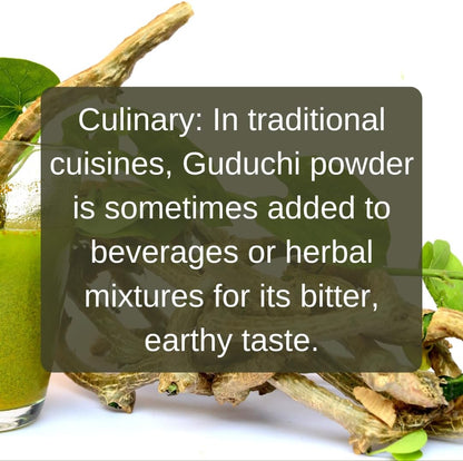 100% Pure and Natural Guduchi (Giloy) Powder - Ayurvedic Supplement (227g)