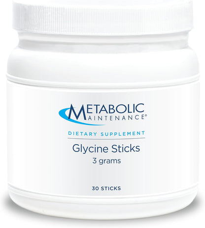 Metabolic Maintenance Glycine Sticks – 3 g Glycine – Calm & Sleep Support – 30 Count