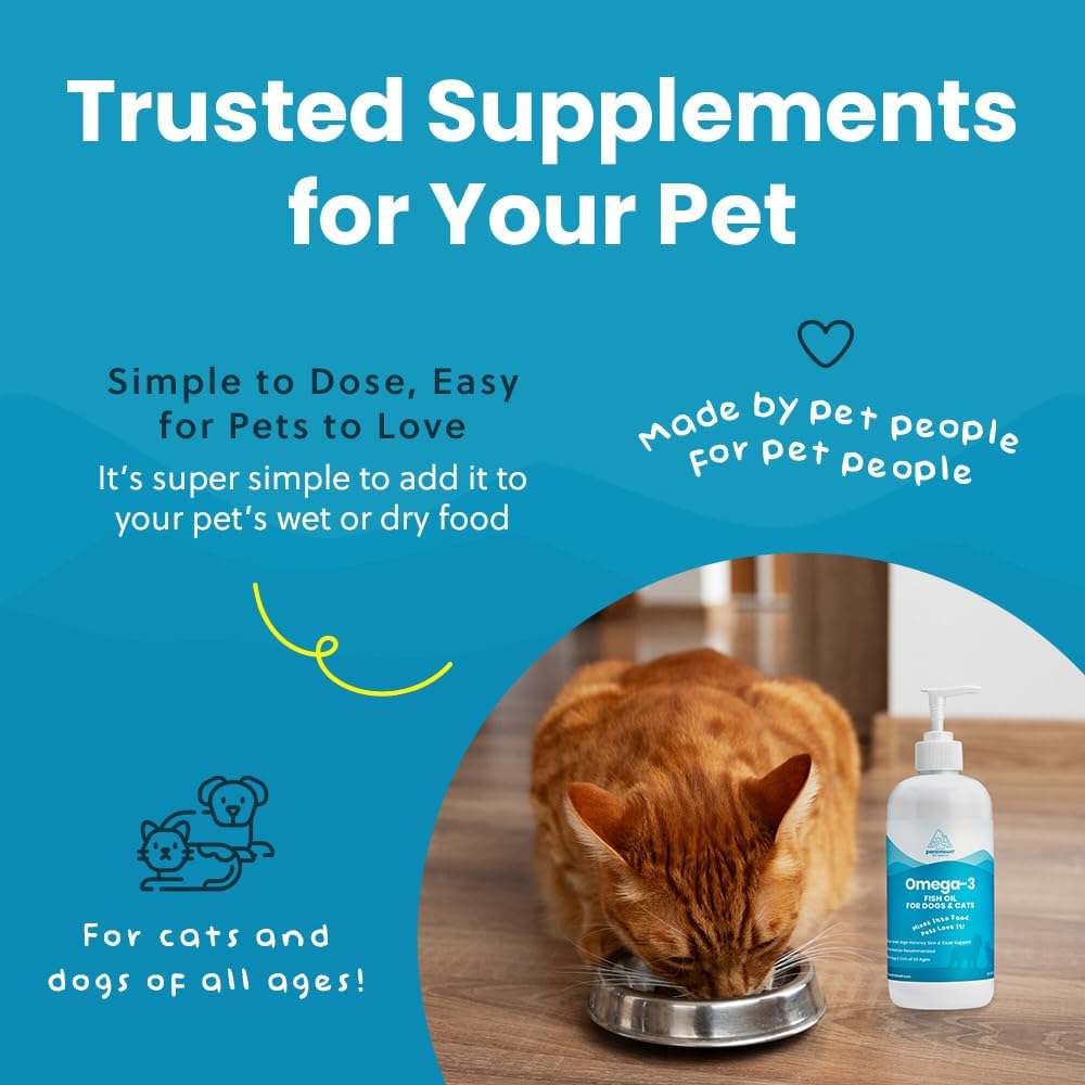 Wild-Caught Omega-3 Fish Oil for Dogs & Cats – Liquid EPA DHA Supplement for Skin, Coat, Joints & Heart, 473 ml - görsel 5