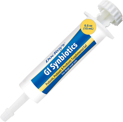 Doc Roy’s GI Synbiotics Probiotic & Prebiotic Supplementary Gel for Dogs & Cats, Chicken Flavour, 15 ml