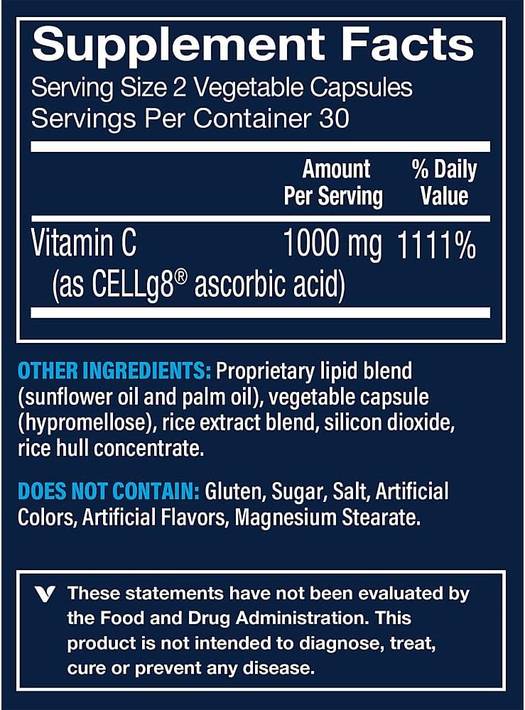 Vthrive Liposomal Vitamin C for Immune Support – Enhanced Absorption – 1,000 mg (60 Vegetarian Capsules) - görsel 2