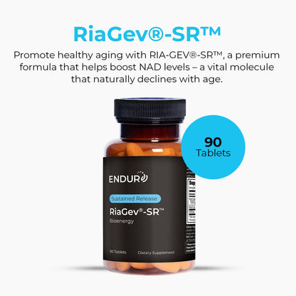 ENDUR-RIAGEV – Ribose + B3 – SR (Sustained Release) NAD+ 600 mg (90 ct)