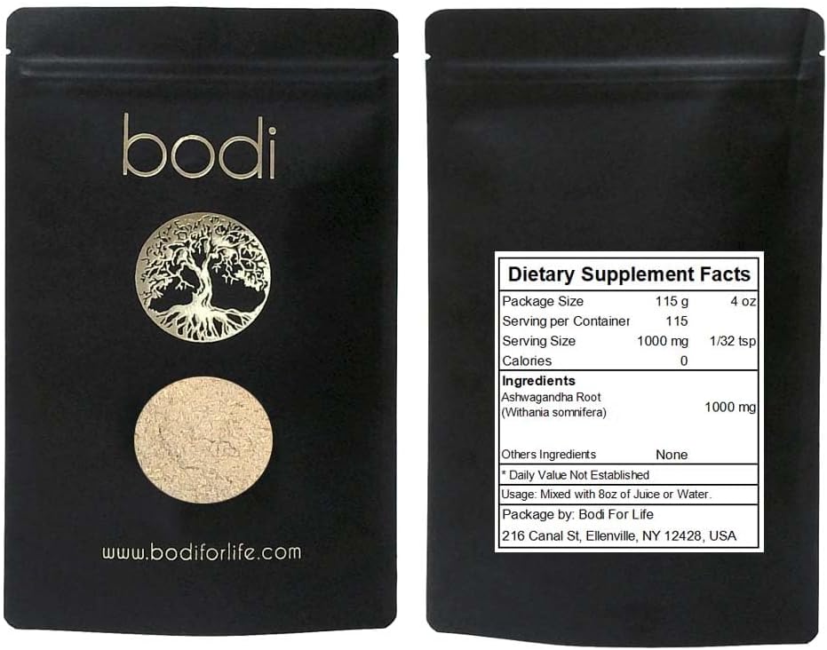 bodi Ashwagandha Root Powder 4oz - görsel 1