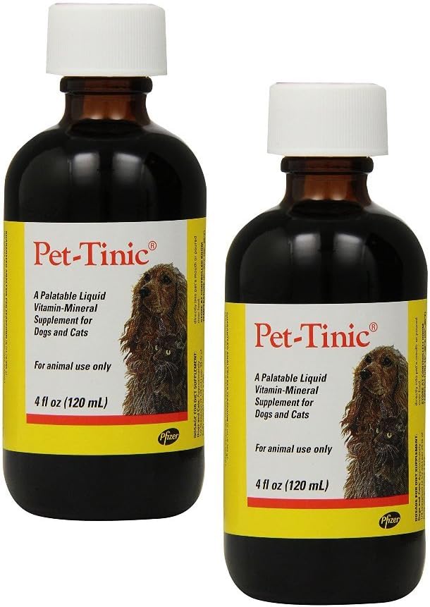 Pet Tinic Liquid Supplement for Dogs - Iron, B-Vitamins, and Amino Acids - 118 ml (2 Pack) - görsel 1