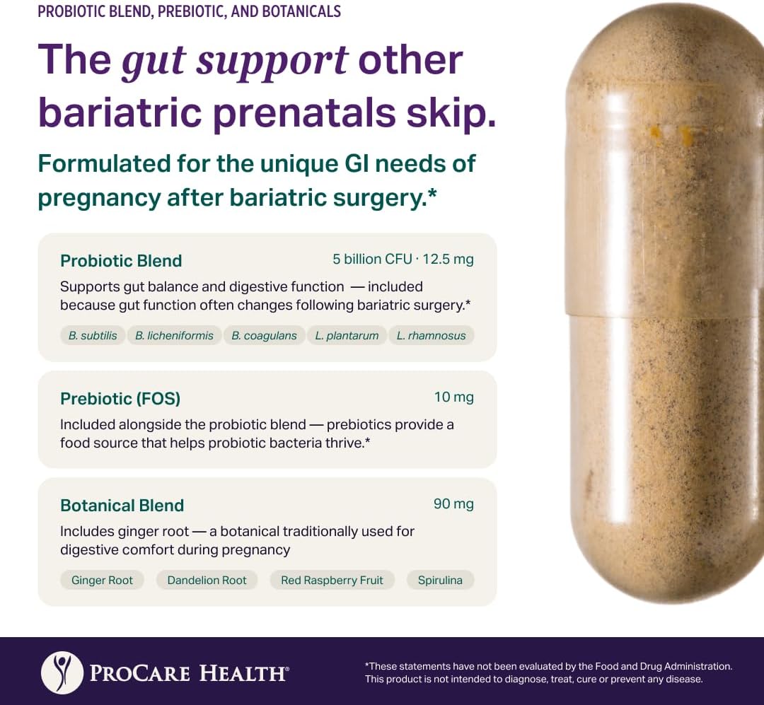ProCare Health Prenatal Bariatric Multivitamin with Iron, 60 Capsules - görsel 4