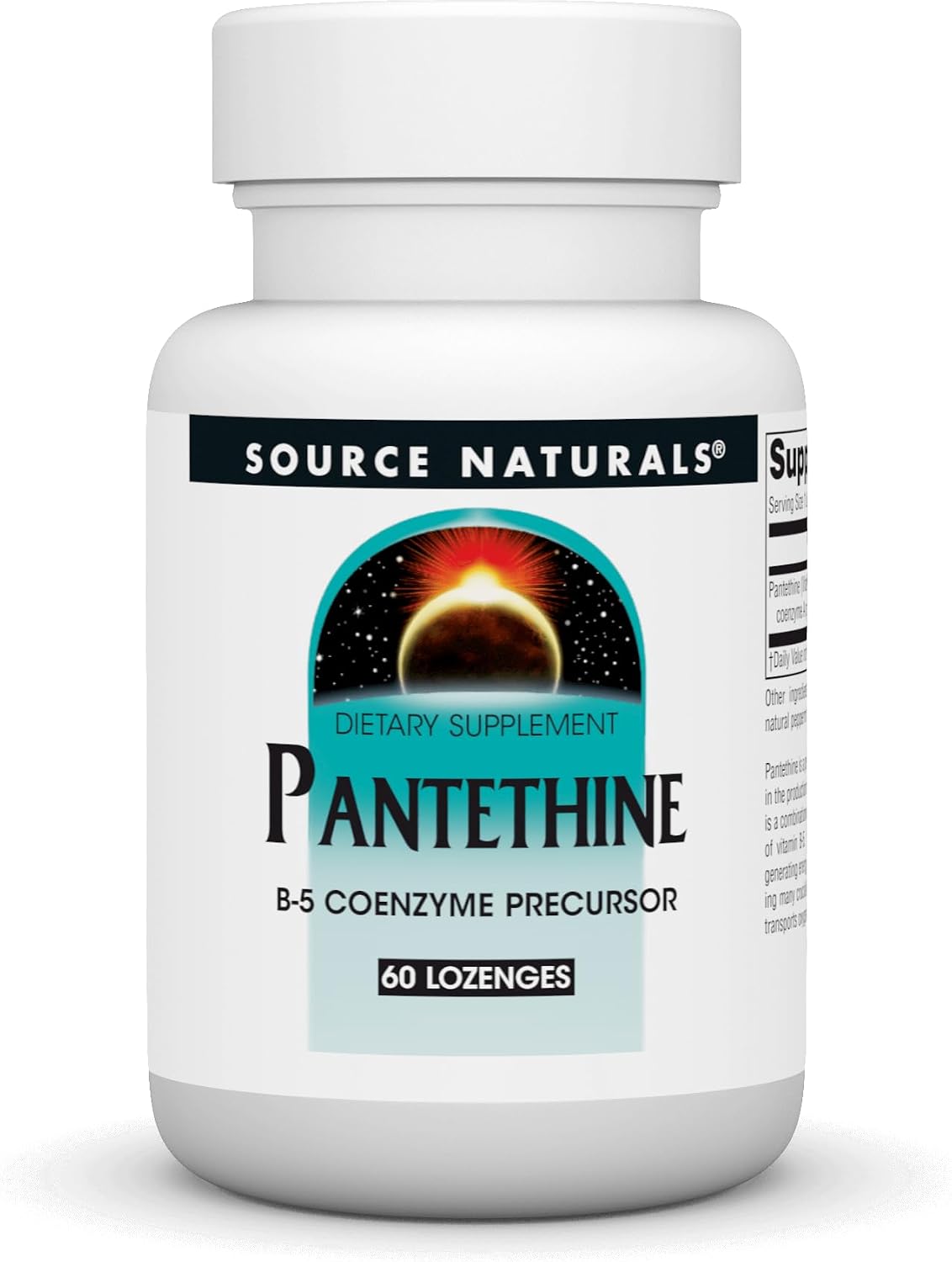 Source Naturals Pantethine B-5 Coenzyme Precursor, 25 mg – 60 Lozenges - görsel 1