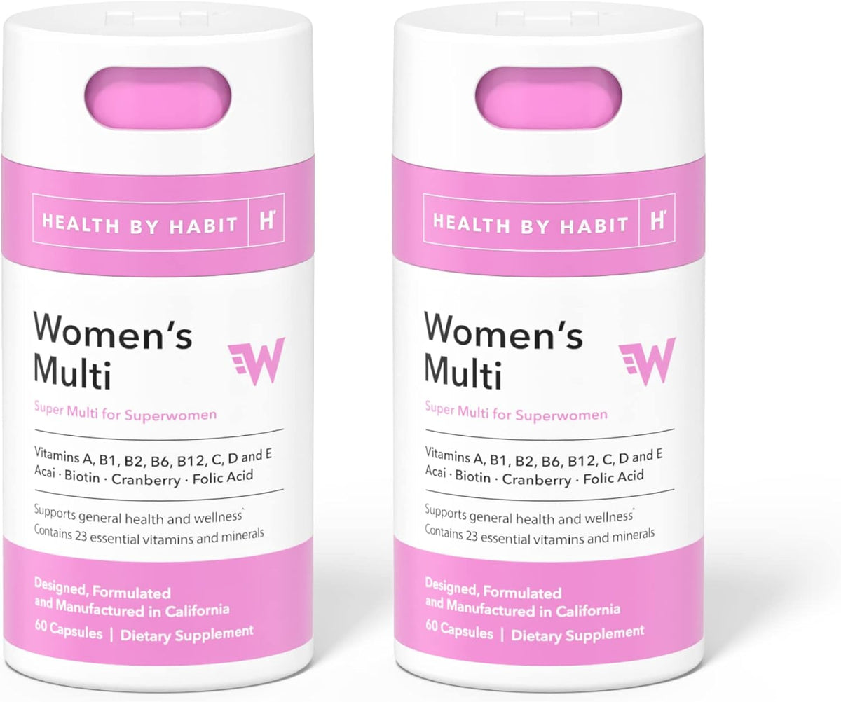 Health by Habit Women's Multivitamin - 23 Essential Vitamins and Minerals, 120 Capsules (2 Pack) - görsel 1