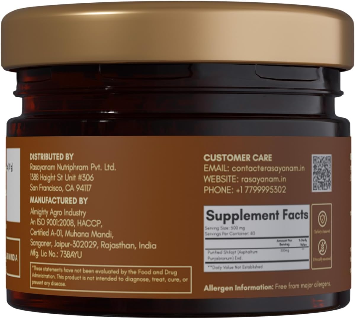 Rasayanam Pure Original Himalayan Shilajit Resin – 20g - görsel 6