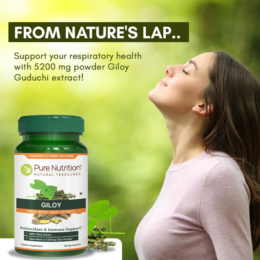 Pure Nutrition Giloy Guduchi Extract 700mg Capsule – 60-Day Supply - görsel 3