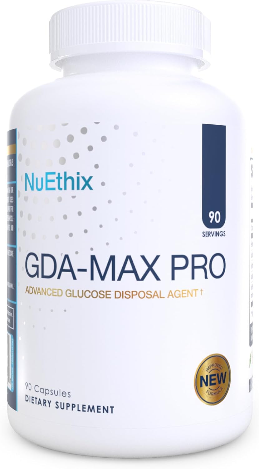 NuEthix Formulations GDA-MAX PRO - Double Berberine HCL Supplement for Glucose Metabolism and Weight Management - 90 Capsules - görsel 1