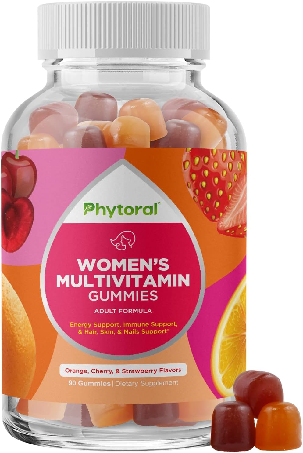 Phytoral Women's Multivitamin Gummy Vitamins for Adults – Natural Multivitamin for Women Gummies with Zinc – 90 Count - görsel 1
