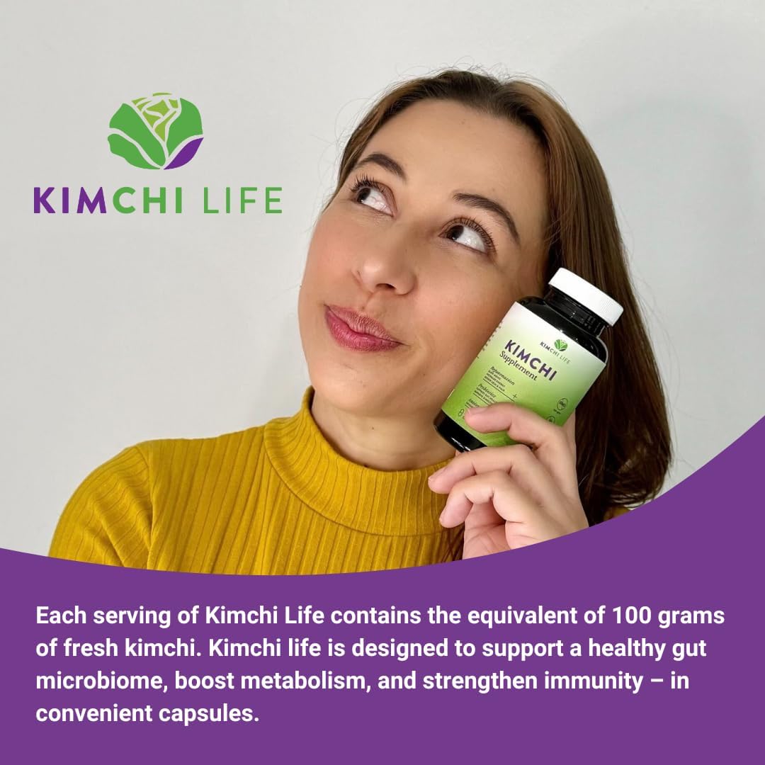 Kimchi Life Fermented Kimchi Capsules – Vegan Probiotic for Gut Health and Immunity - görsel 4