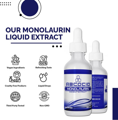 Monolaurin Liquid Extract 900 mg, 4.8 oz (158 Servings) - Made in the USA
