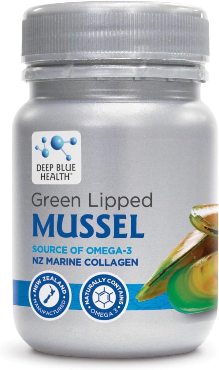 Deep Blue Health Green Lipped Mussel - 90 Capsules, Freeze-Dried from New Zealand - görsel 1