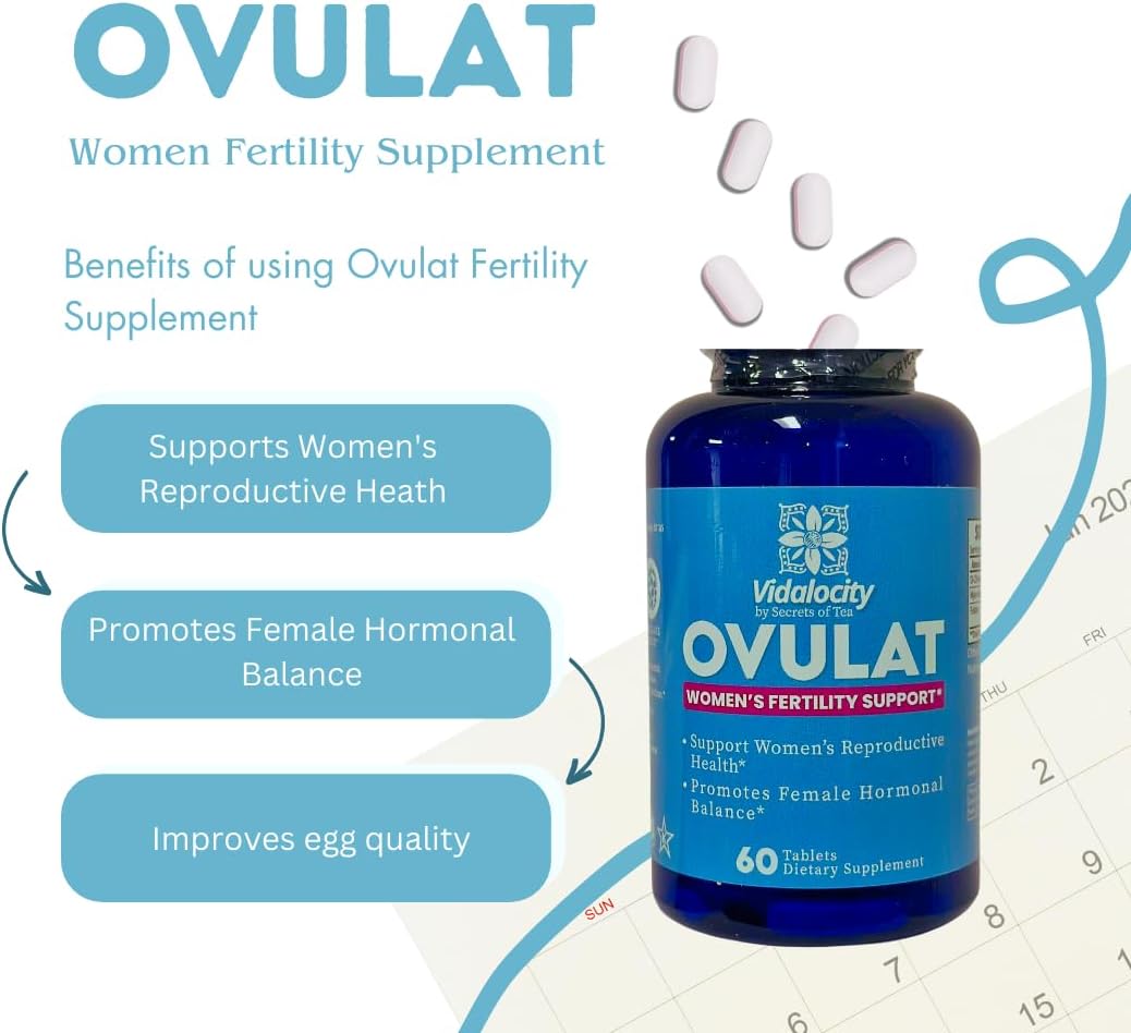 Secrets Of Tea Vidalocity Women's Fertility Support – Natural Blend with D-Chiro-Inositol, Folate & Myo-Inositol – Supports Hormonal Balance – 60 Vegetarian Capsules - görsel 2