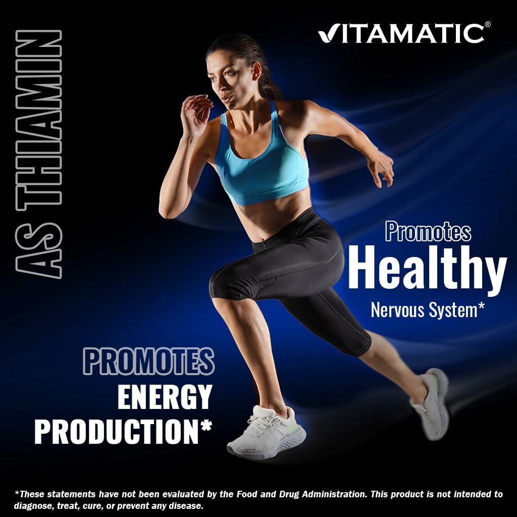 Vitamatic Vitamin B1 (Thiamine Mononitrate) 100mg, 250 Vegetarian Tablets - görsel 6