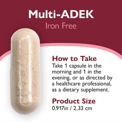 Celebrate Vitamins Multi ADEK Bariatric Multivitamin – Iron Free – for Duodenal Switch and SADI – 180 Veggie Capsules