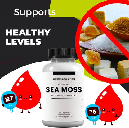 Research Labs Organic Irish Sea Moss Capsules - 240 Capsules