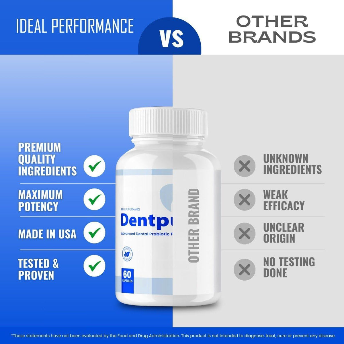 Dentpure Oral Probiotics for Teeth and Gums Capsules, Maximum Strength, All Natural, Fresh Breath Dental Wellness (3 Pack) - görsel 7
