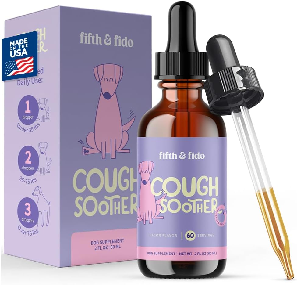 Dog Coughing Remedy - Kennel Cough - Dog Allergy Relief with Natural Formula - Liquid Drops for Fast Throat Soothing - Sneezing Relief for Dogs - Made in USA - görsel 1