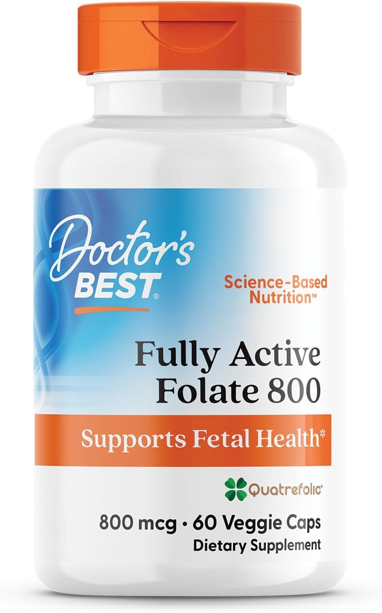 Doctor's Best Fully Active Folate with Quatrefolic, 400 mcg, 90 Vegetarian Capsules - görsel 9