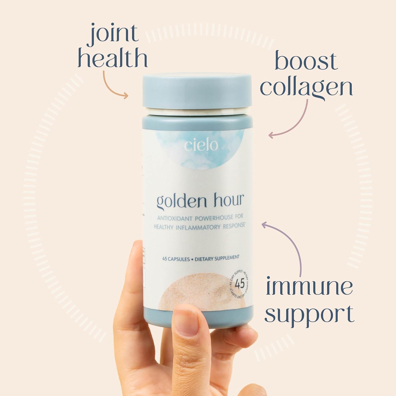 Cielo Golden Hour - Antioxidant Food Supplement for Immune Health (45-Day Supply) - görsel 3