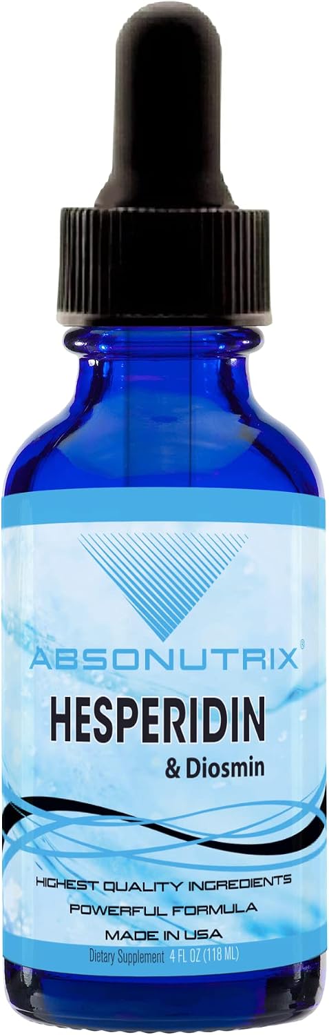 Absonutrix Hesperidin and Diosmin Liquid Drops – Supports Circulation & Mobility, Non-GMO, Gluten-Free, 118 ml - görsel 1