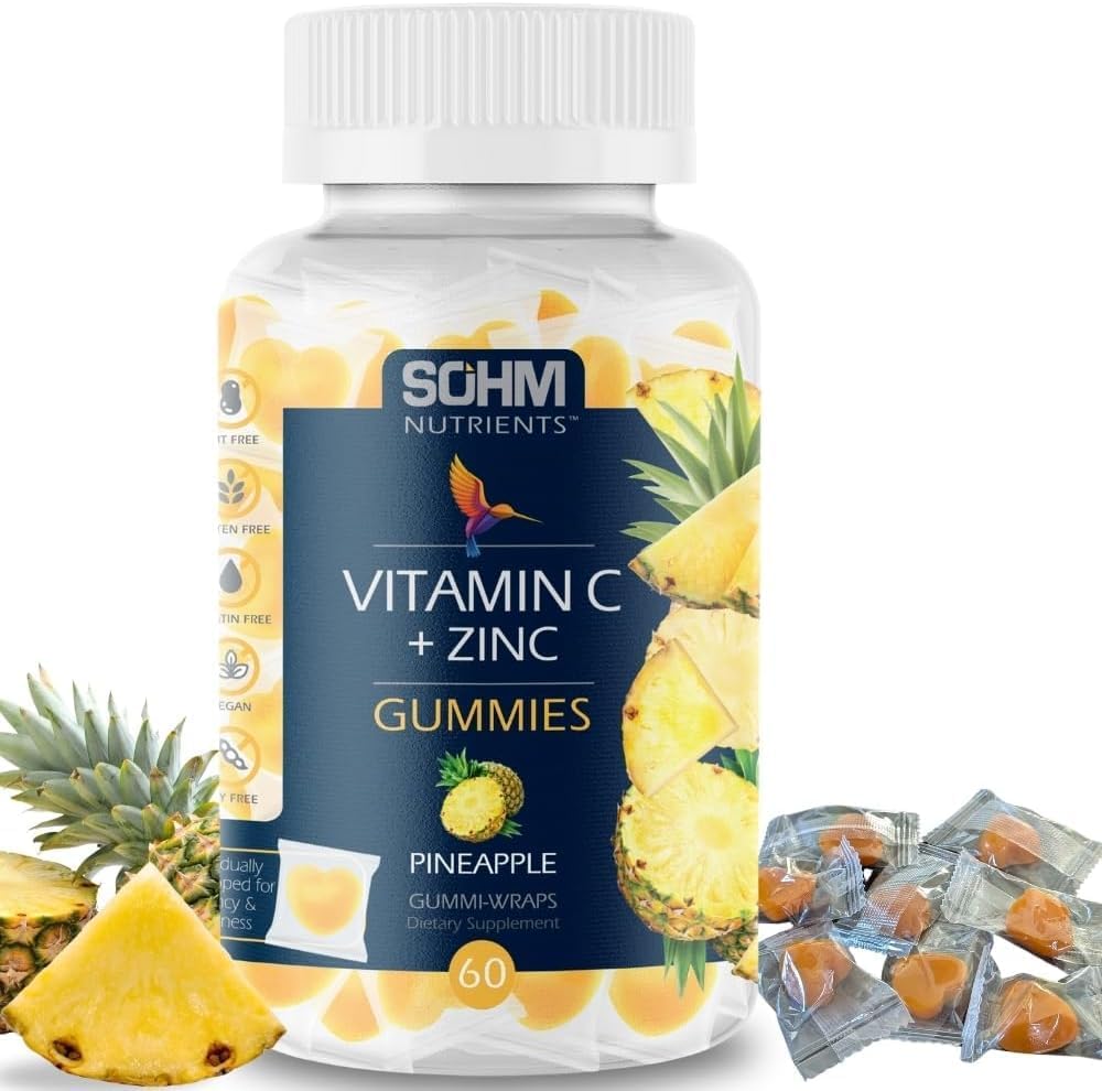 SOHM Vitamin C 60,000 mcg + Zinc 15,000 mcg Gummies for Adults – 60 Count - görsel 1