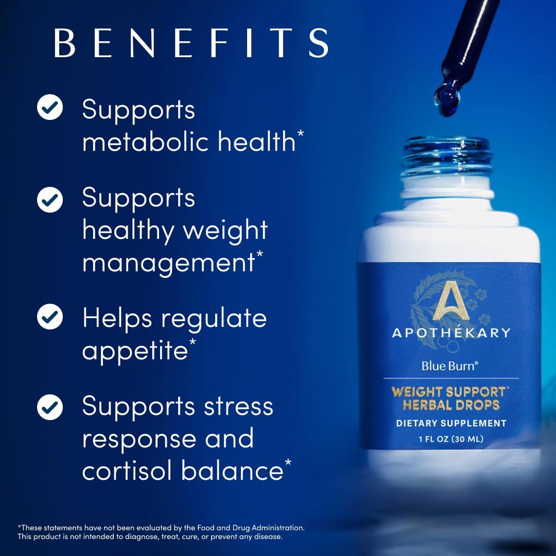 Apothékary Blue Burn Herbal Supplement Liquid Drops - Metabolism & Weight Management Support - 30 ml (30 Servings) - görsel 2