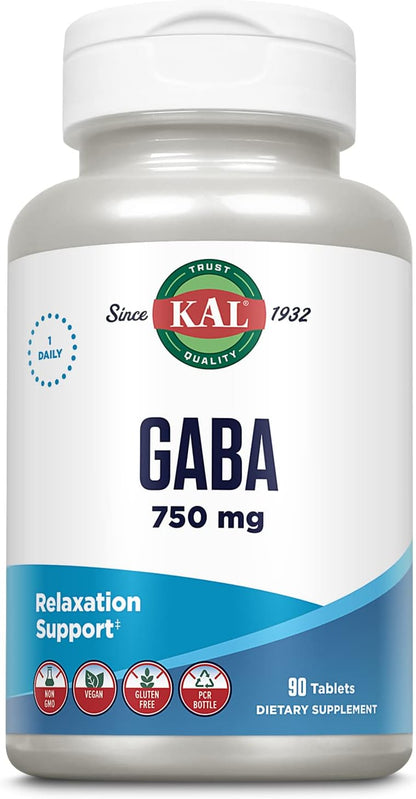 KAL GABA Food Supplement for Calm and Relaxation - 90 Tablets