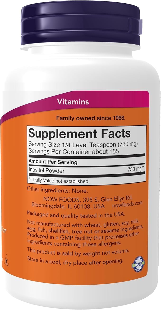 NOW Foods Inositol Pure Powder, 113g - Pack of 2 - görsel 2