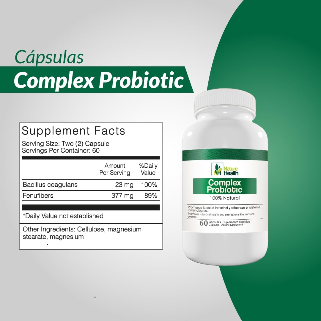 Complex Probiotic - Daily Probiotic Supplement with Bacillus coagulans - 60 Capsules - görsel 5