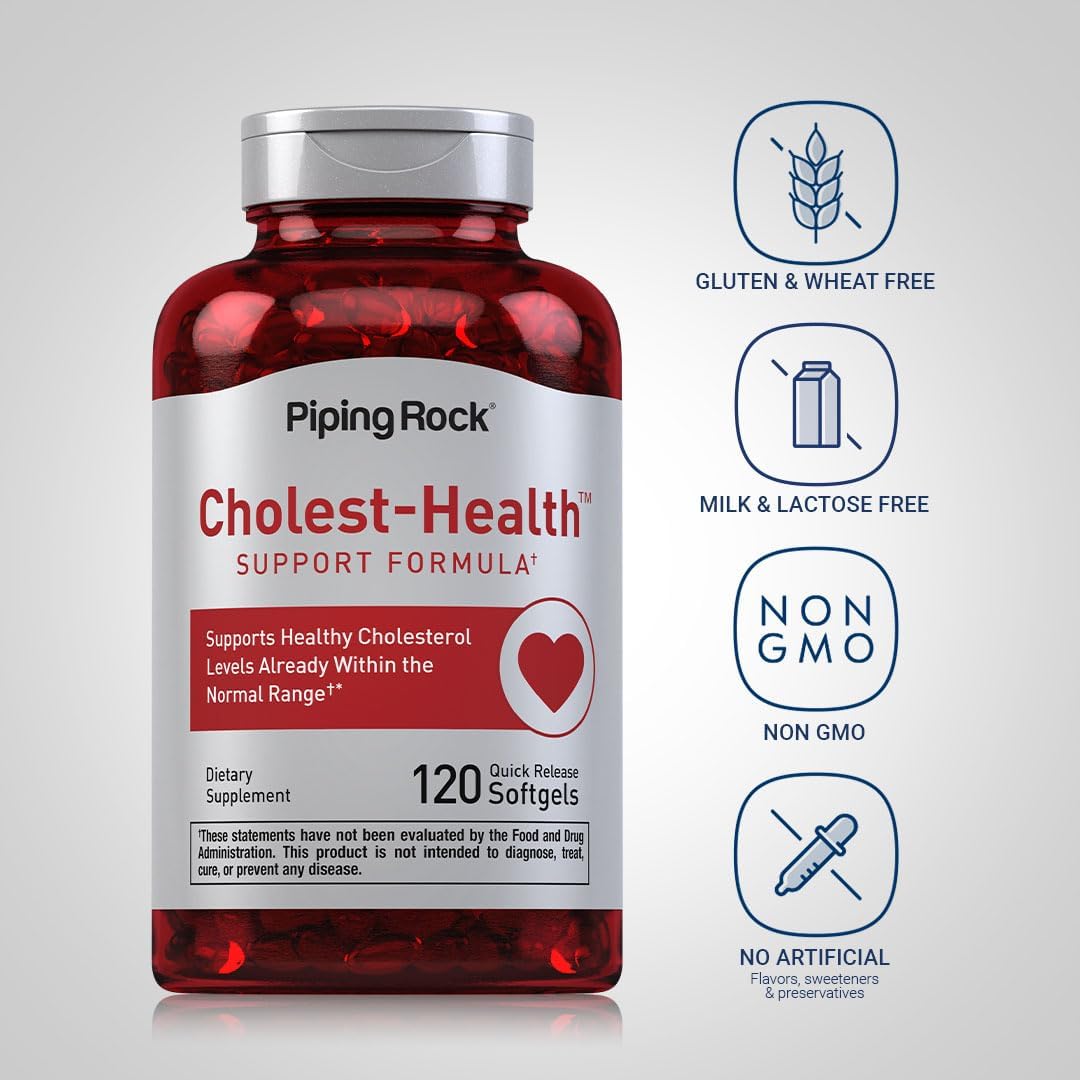 Piping Rock Plant Sterols – Cholesterol Health Supplement, 120 Softgels - görsel 3