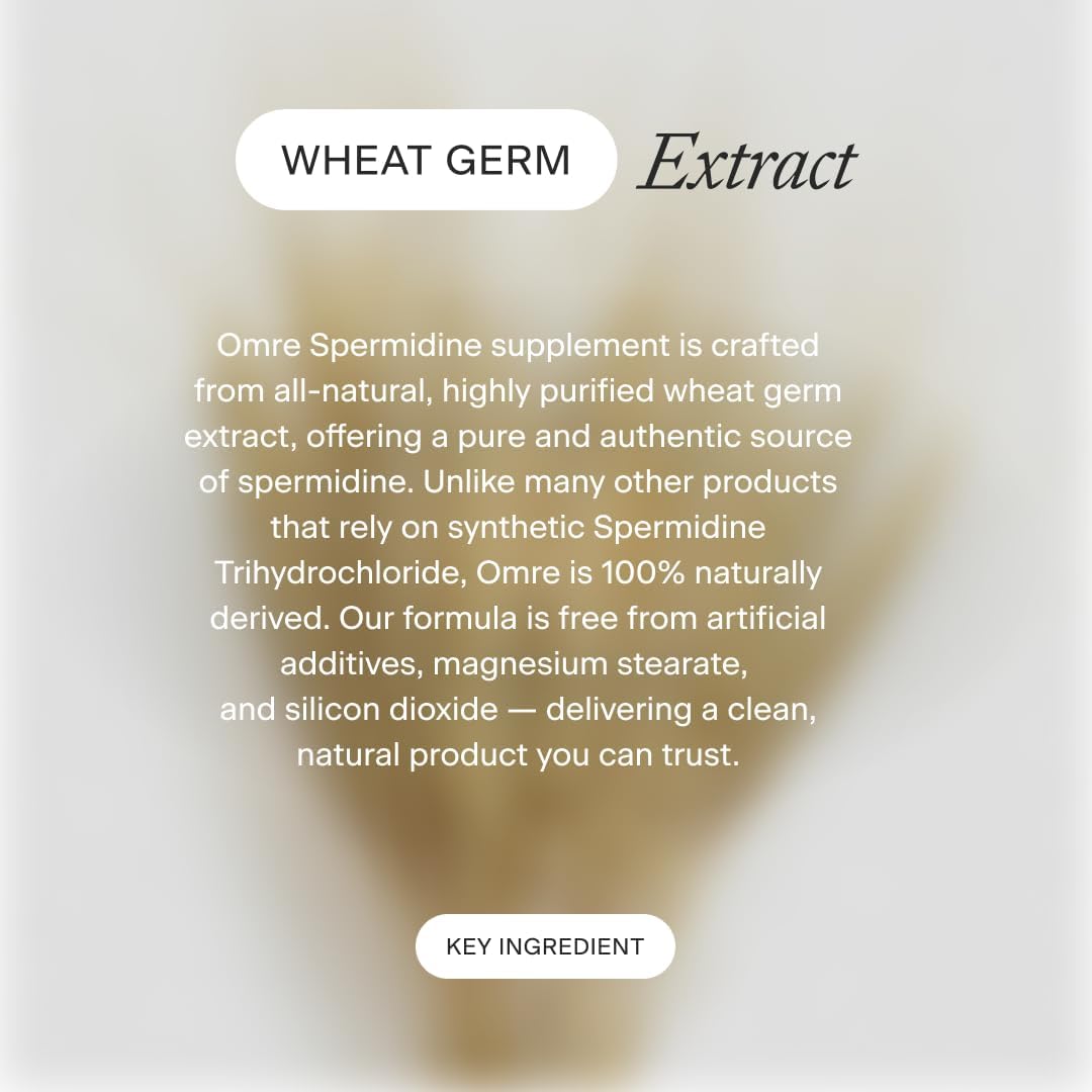 OMRE Spermidine Supplement – 10mg Natural Spermidine from Wheat Germ Extract - görsel 5